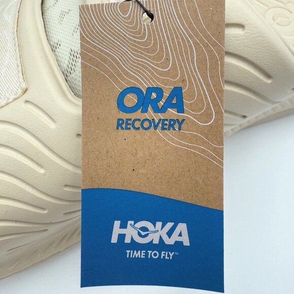 HOKA One One Ora Luxe Recovery Slide Sandals Men\'s Size 14 Shortbread / Eggnog main image 8